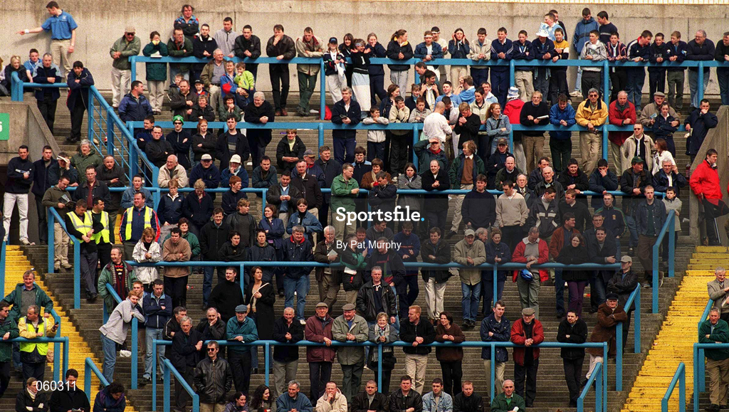 16 April 2001; Supporters on Hill 16 during the AIB All-Ireland Senior Club Hurling Championship Final match between Athenry and Graigue Ballycallan at Croke Park in Dublin. Photo by Pat Murphy/Sportsfile