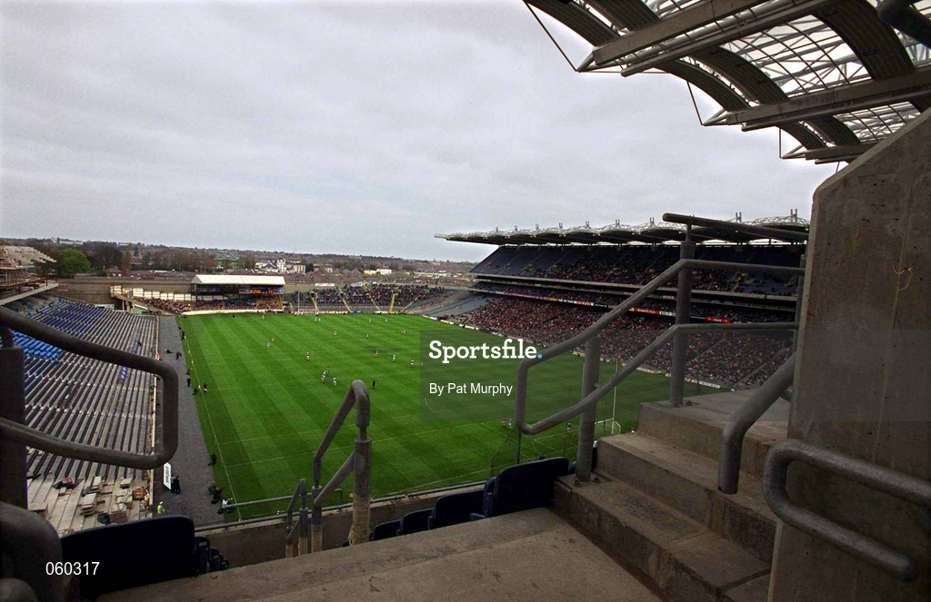 16 April 2001; A general view of Croke Park as the new Hogan Stand is under construction during the AIB All-Ireland Senior Club Hurling Championship Final match between Athenry and Graigue Ballycallan at Croke Park in Dublin. Photo by Pat Murphy/Sportsfile