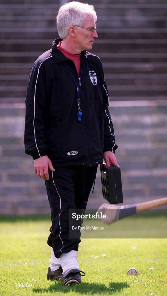 15 April 2001; Kildare manager Morgan Lalor before the Leinster Senior Hurling Championship First Preliminary Round match between Wicklow and Kildare at Pearse Park in Arklow, Wicklow. Photo by Ray McManus/Sportsfile
