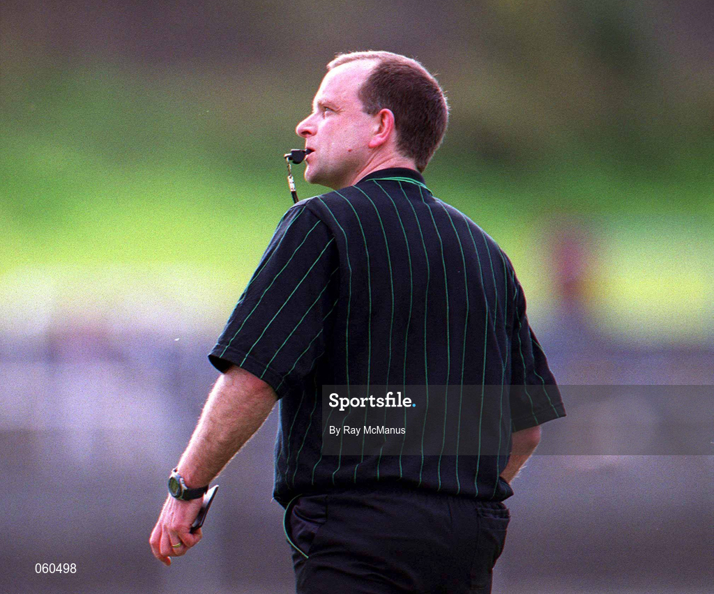 15 April 2001; Referee Michael Carroll during the Leinster Senior Hurling Championship First Preliminary Round match between Wicklow and Kildare at Pearse Park in Arklow, Wicklow. Photo by Ray McManus/Sportsfile