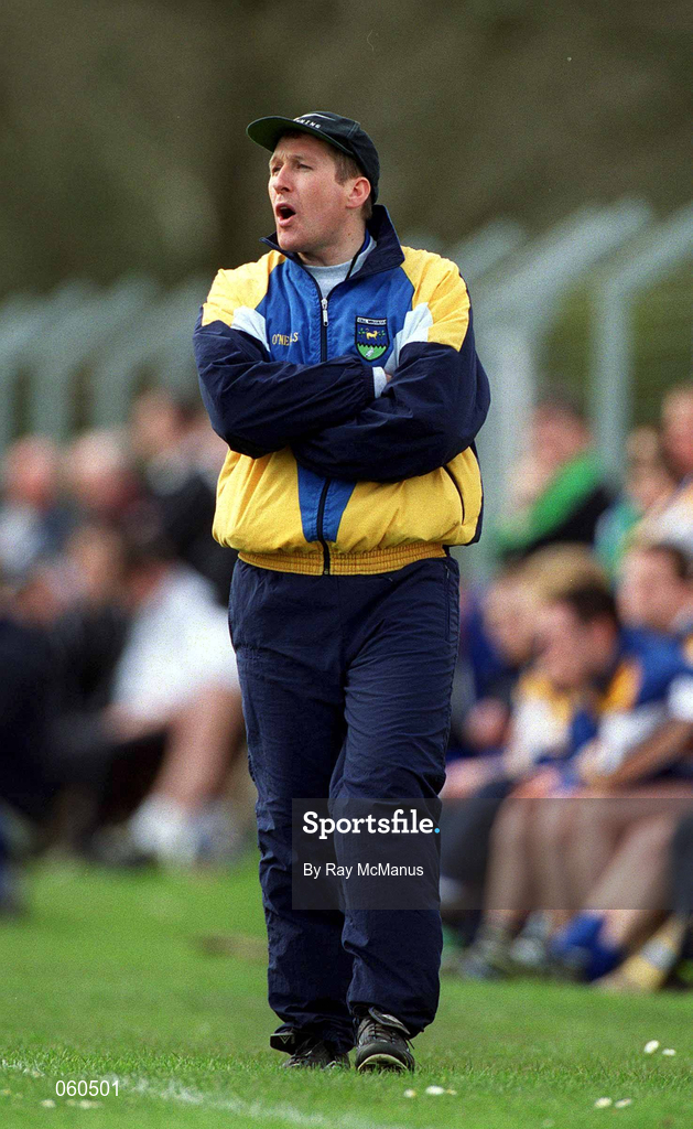 15 April 2001; Wicklow manager Michael Neary during the Leinster Senior Hurling Championship First Preliminary Round match between Wicklow and Kildare at Pearse Park in Arklow, Wicklow. Photo by Ray McManus/Sportsfile