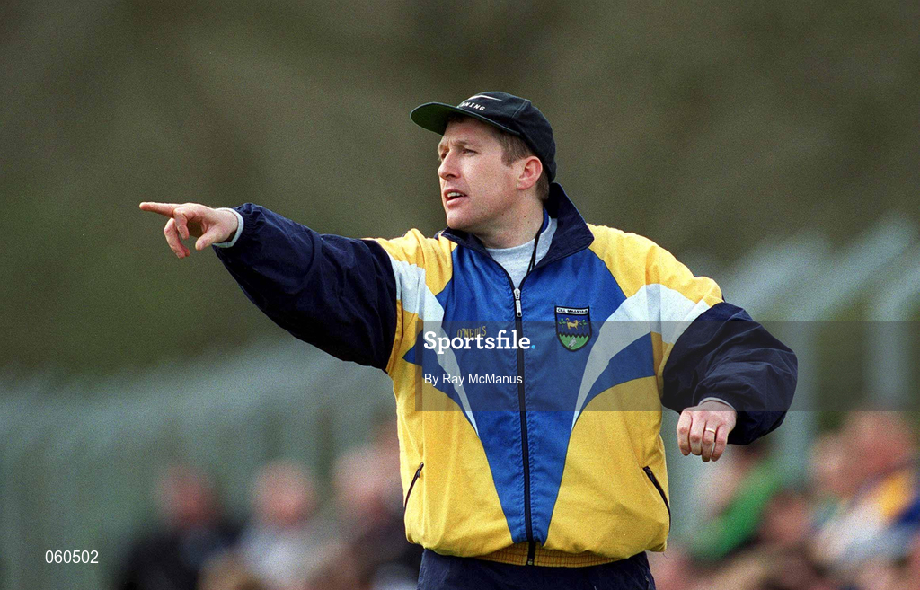 15 April 2001; Wicklow manager Michael Neary during the Leinster Senior Hurling Championship First Preliminary Round match between Wicklow and Kildare at Pearse Park in Arklow, Wicklow. Photo by Ray McManus/Sportsfile