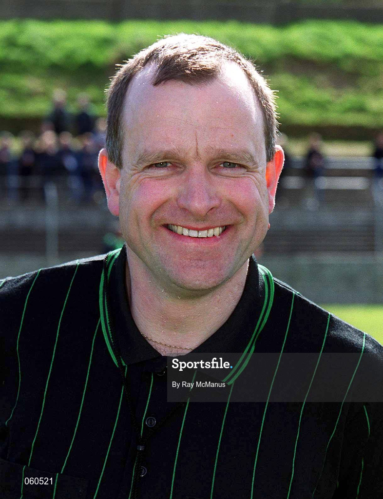 15 April 2001; Referee Michael Carroll before the Leinster Senior Hurling Championship First Preliminary Round match between Wicklow and Kildare at Pearse Park in Arklow, Wicklow. Photo by Ray McManus/Sportsfile