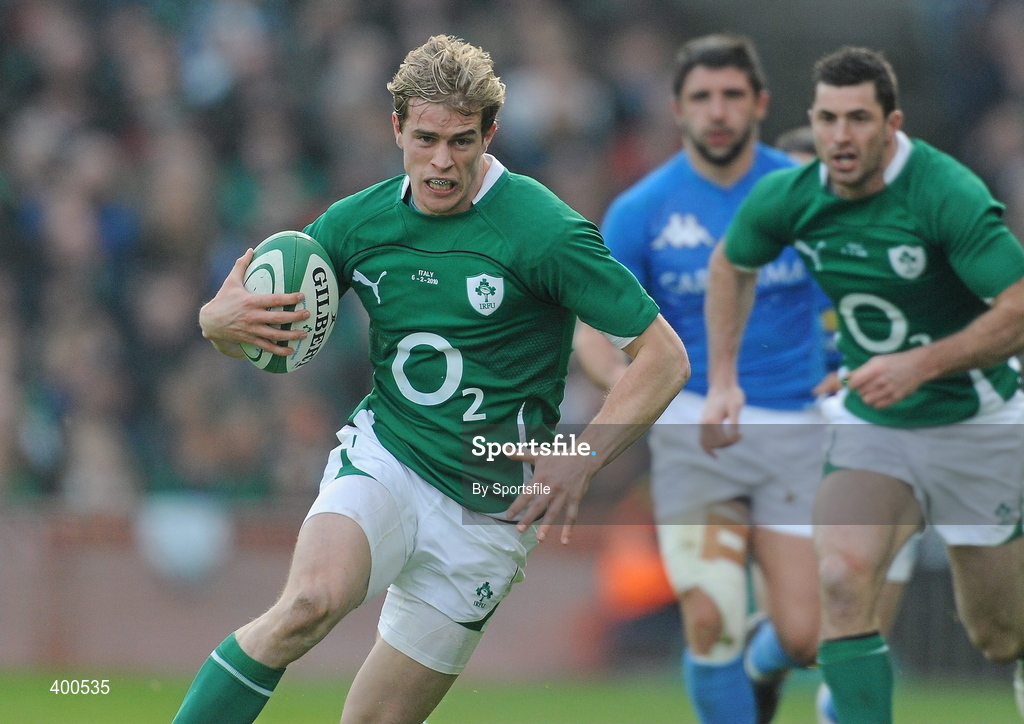 6 February 2010; Andrew Trimble, Ireland. RBS Six Nations Rugby Championship, Ireland v Italy, Croke Park, Dublin. Photo by Sportsfile