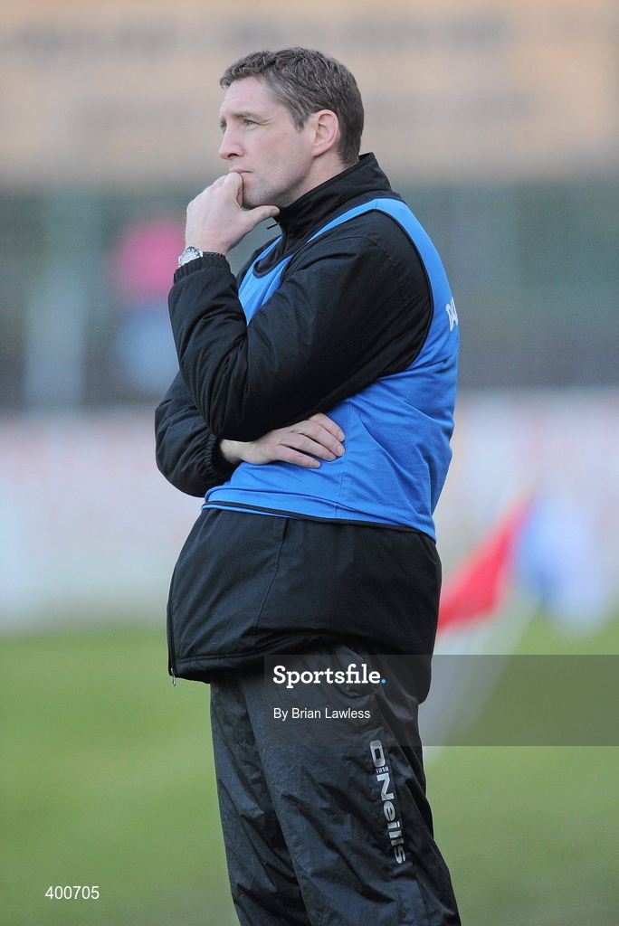 7 February 2010; Kildare manager Kieran McGeeney looks on from the sideline. Allianz GAA Football National League, Division 2, Round 1, Kildare v Down. St Conleth's Park, Newbridge, Co. Kildare. Picture credit: Brian Lawless / SPORTSFILE