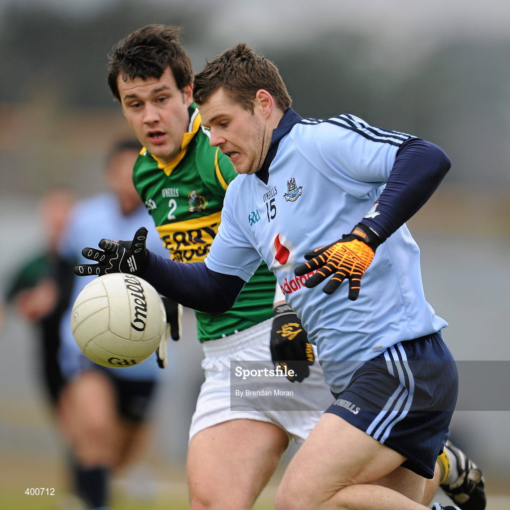 7 February 2010; Kevin McMenamon, Dublin, in action against Padraig Reidy, Kerry. Allianz GAA Football National League, Division 1, Round 1, Kerry v Dublin. Fitzgerald Stadium, Killarney. Picture credit: Brendan Moran / SPORTSFILE