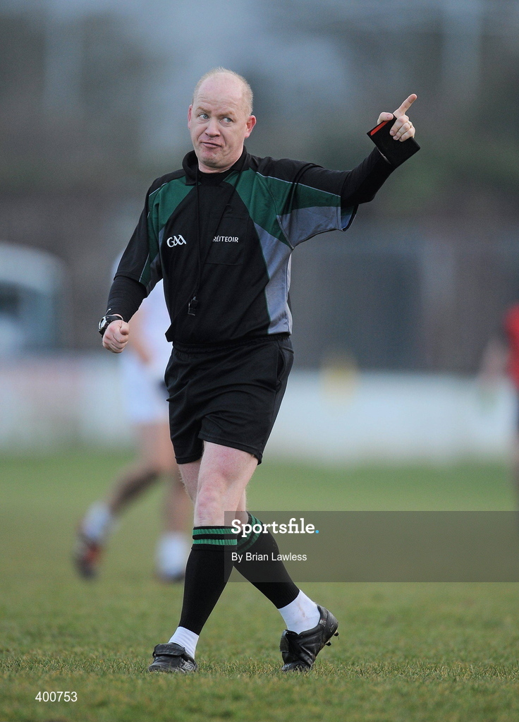 7 February 2010; Referee Derek Fahy. Allianz GAA Football National League, Division 2, Round 1, Kildare v Down. St Conleth's Park, Newbridge, Co. Kildare. Picture credit: Brian Lawless / SPORTSFILE