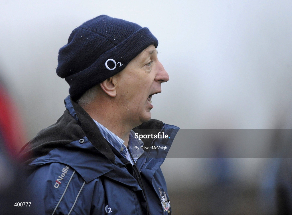 7 February 2010; Cork manager Conor Counihan shouts instructions from the sideline. Allianz GAA Football National League, Division 1, Round 1, Monaghan v Cork. St Mary's Park, Scotstown, Monaghan. Picture credit: Oliver McVeigh / SPORTSFILE