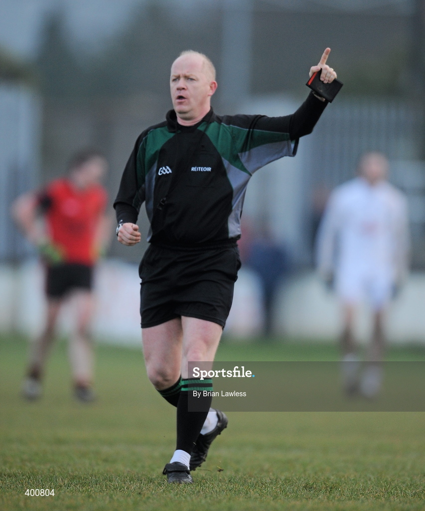 7 February 2010; Derek Fahy, referee. Allianz GAA Football National League, Division 2, Round 1, Kildare v Down. St Conleth's Park, Newbridge, Co. Kildare. Picture credit: Brian Lawless / SPORTSFILE