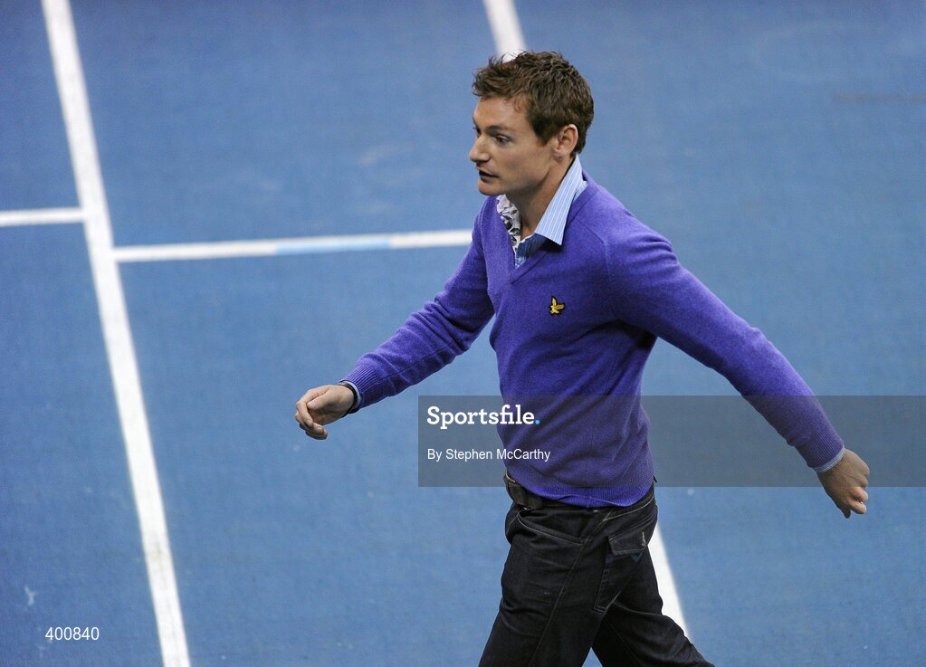 6 February 2010; Two-time European Indoor 400m champion David Gillick during the second day of the Woodie’s DIY Senior Indoor Championships. Odyssey Arena, Belfast, Co. Antrim. Picture credit: Stephen McCarthy / SPORTSFILE