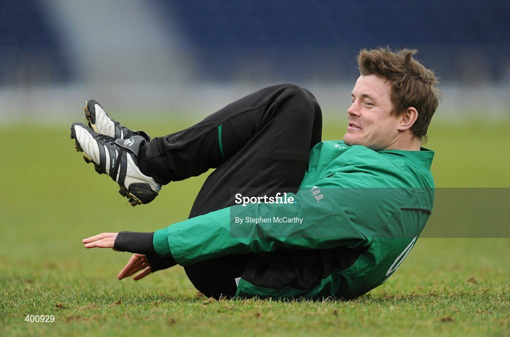 8 February 2010; Ireland captain Brian O'Driscoll during squad training ahead of their RBS Six Nations Rugby Championship match against France, on Saturday. Ireland rugby squad training, RDS, Ballsbridge, Dublin. Picture credit: Stephen McCarthy / SPORTSFILE