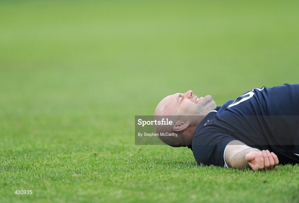 8 February 2010; Ireland's John Hayes during squad training ahead of their RBS Six Nations Rugby Championship match against France on Saturday. Ireland rugby squad training, RDS, Ballsbridge, Dublin. Picture credit: Stephen McCarthy / SPORTSFILE