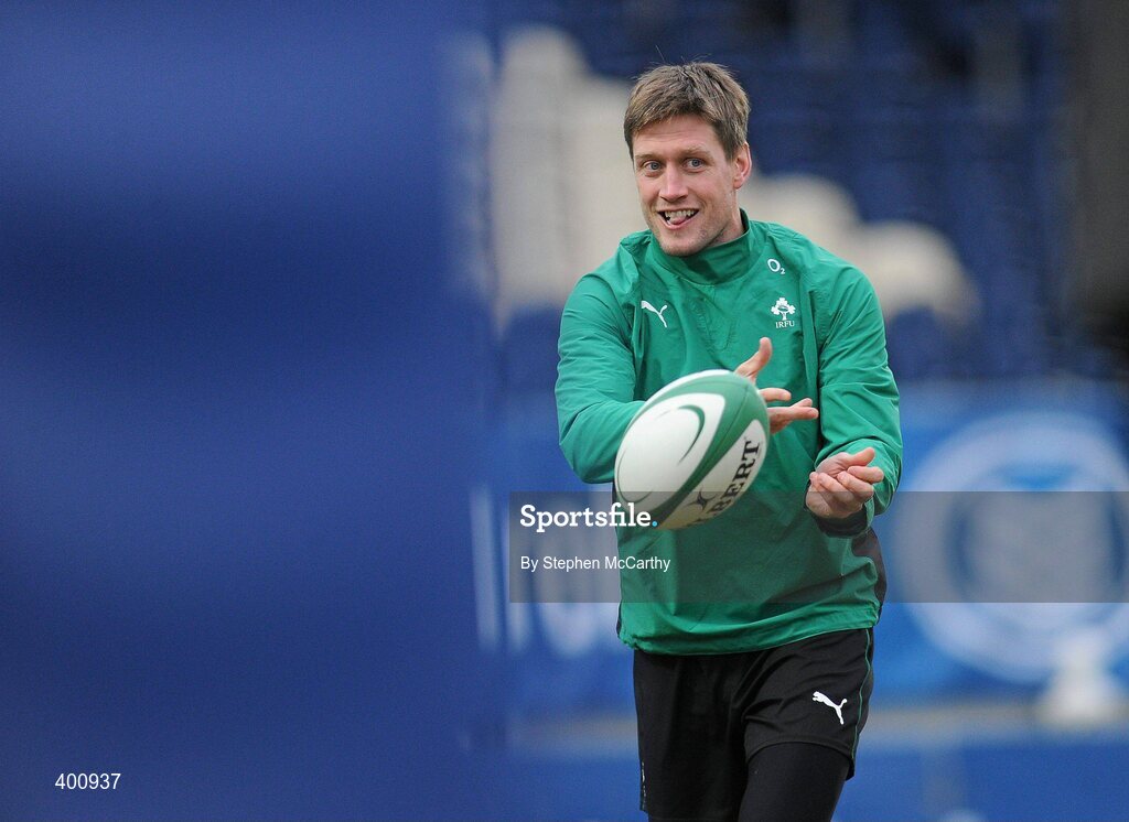 8 February 2010; Ireland's Ronan O'Gara during squad training ahead of their RBS Six Nations Rugby Championship match against France on Saturday. Ireland rugby squad training, RDS, Ballsbridge, Dublin. Picture credit: Stephen McCarthy / SPORTSFILE