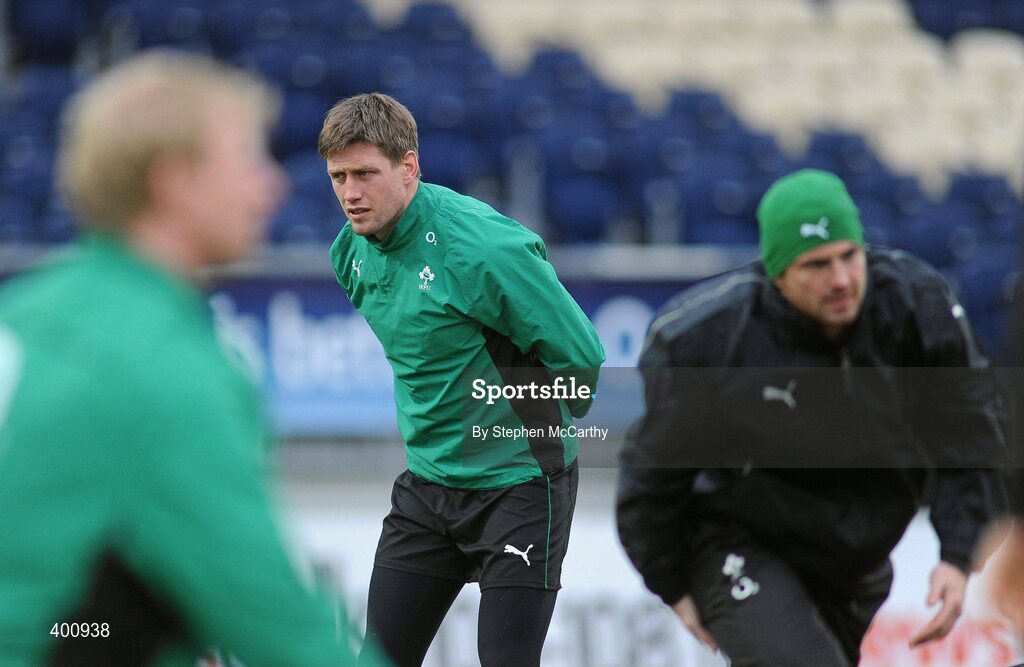 8 February 2010; Ireland's Ronan O'Gara during squad training ahead of their RBS Six Nations Rugby Championship match against France on Saturday. Ireland rugby squad training, RDS, Ballsbridge, Dublin. Picture credit: Stephen McCarthy / SPORTSFILE