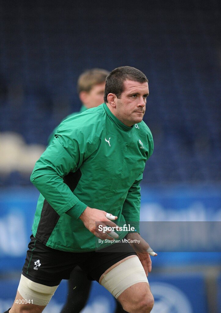 8 February 2010; Ireland's Shane Jennings during squad training ahead of their RBS Six Nations Rugby Championship match against France on Saturday. Ireland rugby squad training, RDS, Ballsbridge, Dublin. Picture credit: Stephen McCarthy / SPORTSFILE