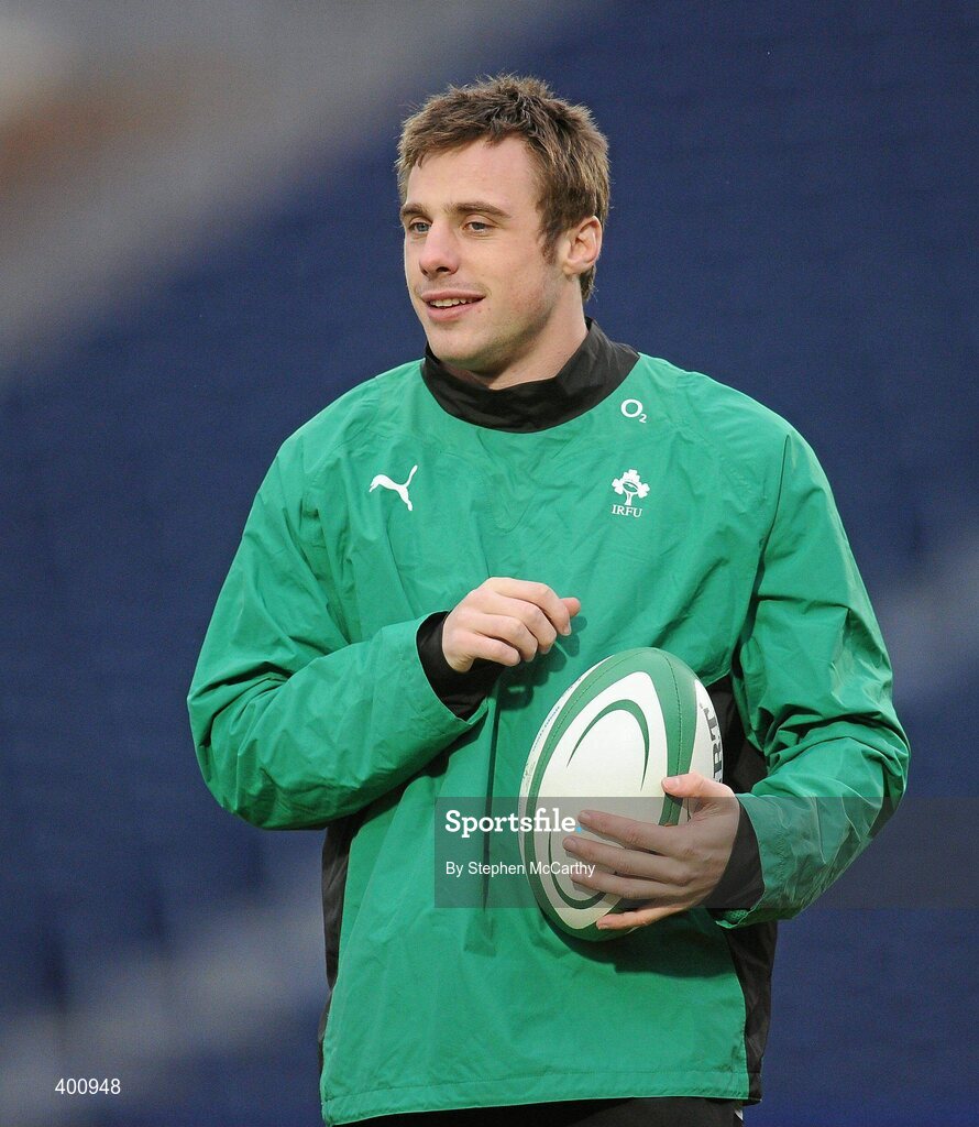 8 February 2010; Ireland's Tommy Bowe during squad training ahead of their RBS Six Nations Rugby Championship match against France on Saturday. Ireland rugby squad training, RDS, Ballsbridge, Dublin. Picture credit: Stephen McCarthy / SPORTSFILE