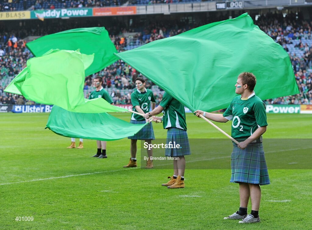 6 February 2010; A general view of the pre-match entertainment. RBS Six Nations Rugby Championship, Ireland v Italy, Croke Park, Dublin. Picture credit: Brendan Moran / SPORTSFILE