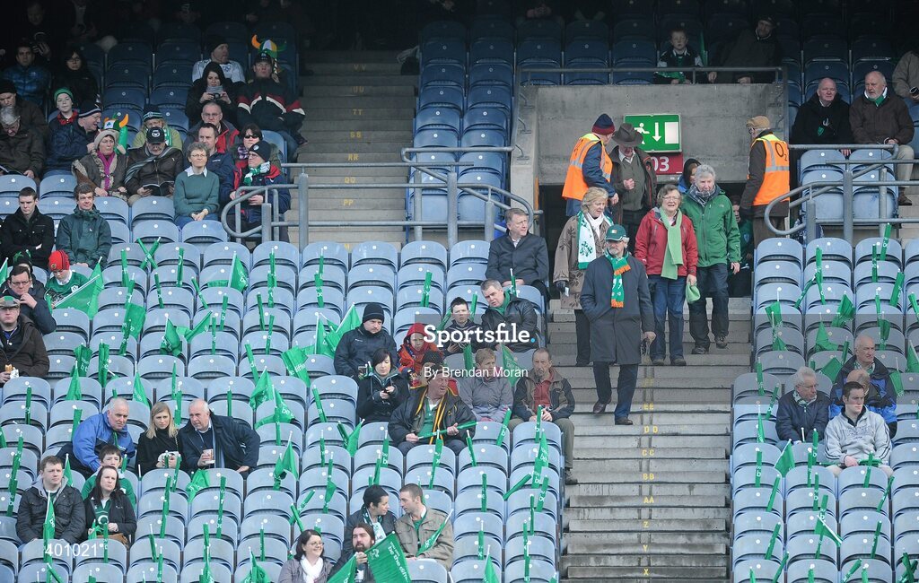 6 February 2010; Supporters take their seats before the game. RBS Six Nations Rugby Championship, Ireland v Italy, Croke Park, Dublin. Picture credit: Brendan Moran / SPORTSFILE