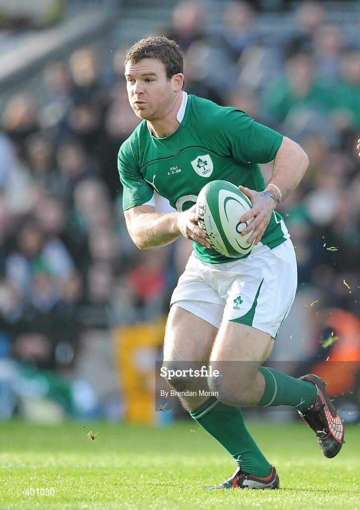 6 February 2010; Gordon D'Arcy, Ireland. RBS Six Nations Rugby Championship, Ireland v Italy, Croke Park, Dublin. Picture credit: Brendan Moran / SPORTSFILE