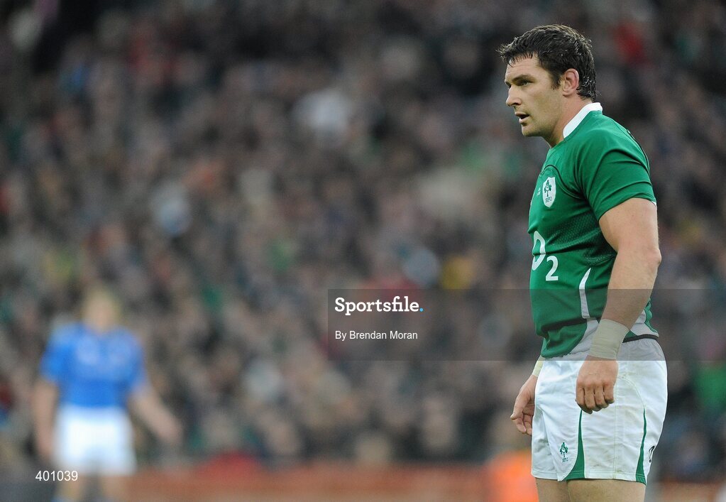 6 February 2010; David Wallace, Ireland. RBS Six Nations Rugby Championship, Ireland v Italy, Croke Park, Dublin. Picture credit: Brendan Moran / SPORTSFILE