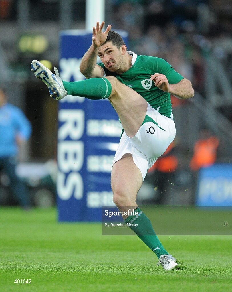 6 February 2010; Rob Kearney, Ireland. RBS Six Nations Rugby Championship, Ireland v Italy, Croke Park, Dublin. Picture credit: Brendan Moran / SPORTSFILE