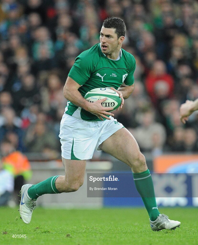 6 February 2010; Rob Kearney, Ireland. RBS Six Nations Rugby Championship, Ireland v Italy, Croke Park, Dublin. Picture credit: Brendan Moran / SPORTSFILE