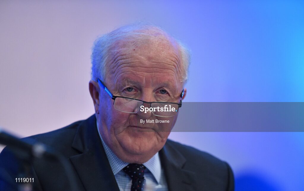 27 February 2016; Robert Frost, address Congress during the GAA Annual Congress. Mount Wolseley Hotel Spa & Golf Resort, Tullow, Carlow. Picture credit: Matt Browne / SPORTSFILE