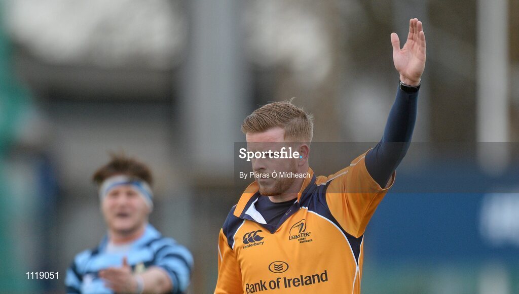 2 March 2016; Referee Gareth Crawford. Bank of Ireland Vinnie Murray Cup Final, Castleknock College v Wesley College, Donnybrook Stadium, Donnybrook, Dublin. Picture credit: Piaras Ó Mídheach / SPORTSFILE