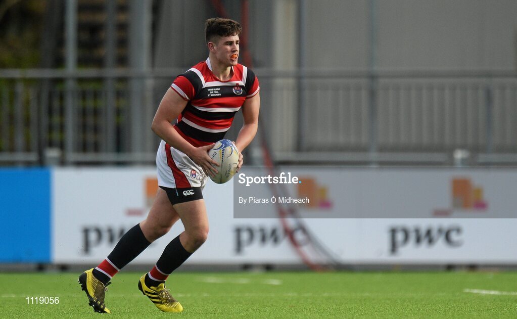 2 March 2016; Adam Curry, Wesley College. Bank of Ireland Vinnie Murray Cup Final, Castleknock College v Wesley College, Donnybrook Stadium, Donnybrook, Dublin. Picture credit: Piaras Ó Mídheach / SPORTSFILE
