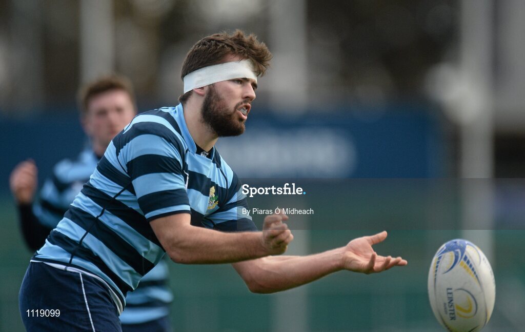 2 March 2016; Cathal Birmingham, Castleknock College. Bank of Ireland Vinnie Murray Cup Final, Castleknock College v Wesley College, Donnybrook Stadium, Donnybrook, Dublin. Picture credit: Piaras Ó Mídheach / SPORTSFILE