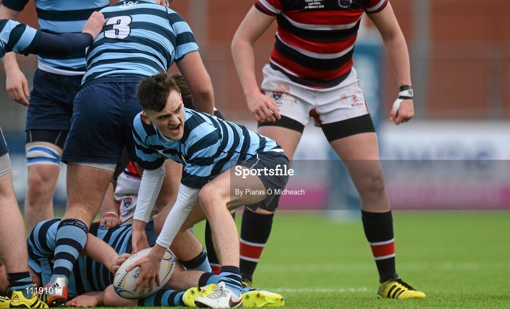 2 March 2016; Liam Salmon, Castleknock College. Bank of Ireland Vinnie Murray Cup Final, Castleknock College v Wesley College, Donnybrook Stadium, Donnybrook, Dublin. Picture credit: Piaras Ó Mídheach / SPORTSFILE