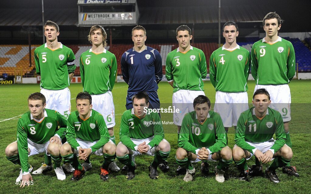 9 February 2010; The Republic of Ireland under 17 team. Under 17 International Friendly, Republic of Ireland v Hungary, Tolka Park, Dublin. Picture credit: David Maher / SPORTSFILE