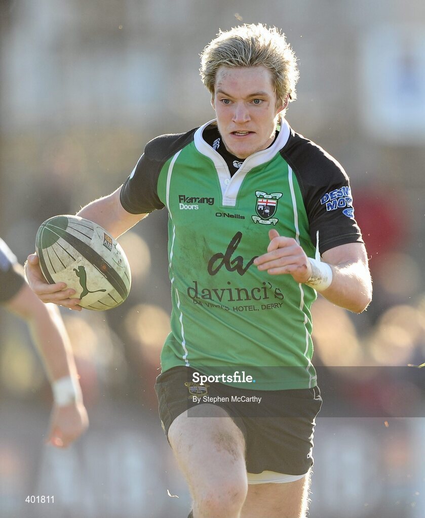 30 January 2010; Rudi Moore, City of Derry. AIB Junior Cup Final, Armagh v City of Derry, Dubarry Park, Athlone, Co. Westmeath. Picture credit: Stephen McCarthy / SPORTSFILE *** Local Caption ***
