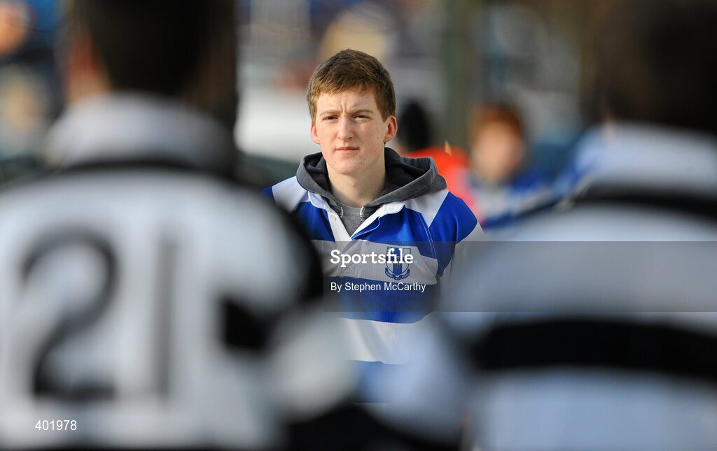 31 January 2010; A Blackrock College supporter arrives for the game. Leinster Schools Senior Cup 1st Round, Belvedere College v Blackrock College, Donnybrook Stadium, Donnybrook, Dublin. Picture credit: Stephen McCarthy / SPORTSFILE