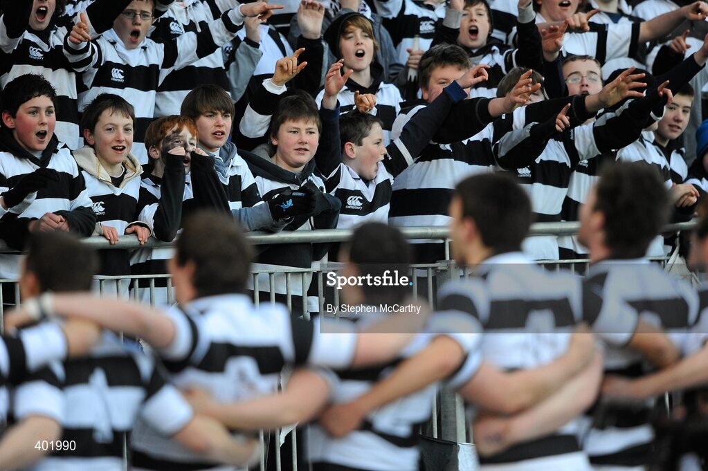31 January 2010; Belvedere College supporters during the game. Leinster Schools Senior Cup 1st Round, Belvedere College v Blackrock College, Donnybrook Stadium, Donnybrook, Dublin. Picture credit: Stephen McCarthy / SPORTSFILE