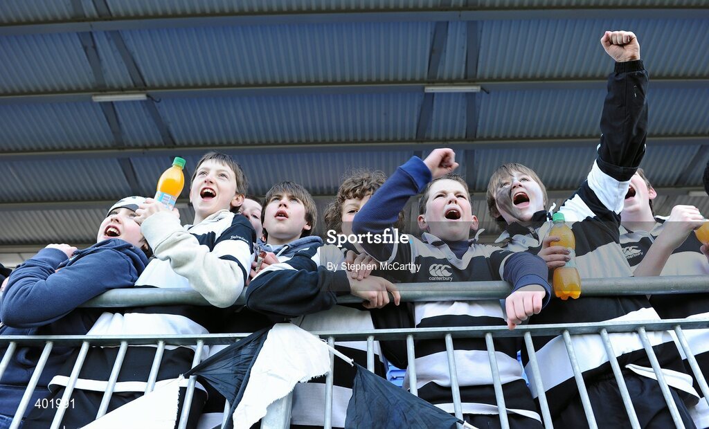 31 January 2010; Belveder College supporters ahead of the game. Leinster Schools Senior Cup 1st Round, Belvedere College v Blackrock College, Donnybrook Stadium, Donnybrook, Dublin. Picture credit: Stephen McCarthy / SPORTSFILE