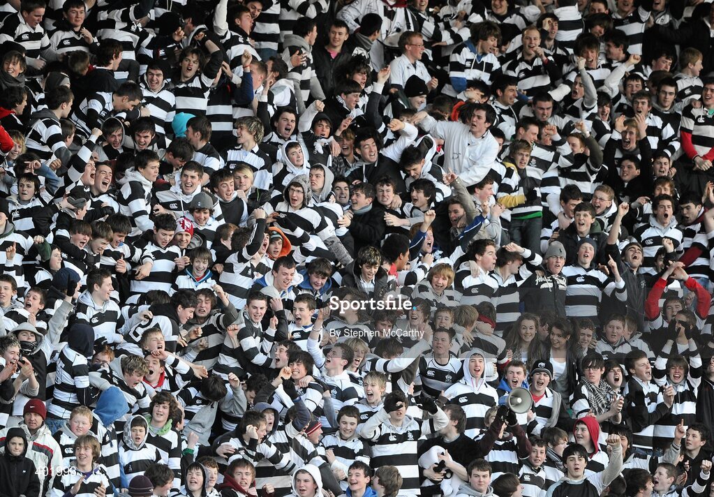 31 January 2010; Belvedere College supporters during the game. Leinster Schools Senior Cup 1st Round, Belvedere College v Blackrock College, Donnybrook Stadium, Donnybrook, Dublin. Picture credit: Stephen McCarthy / SPORTSFILE