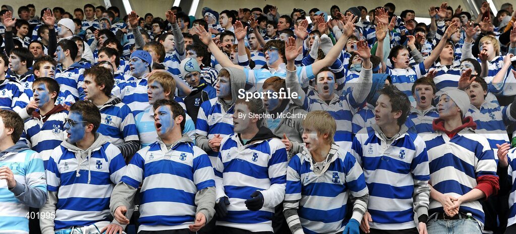 31 January 2010; Blackrock College supporters ahead of the game. Leinster Schools Senior Cup 1st Round, Belvedere College v Blackrock College, Donnybrook Stadium, Donnybrook, Dublin. Picture credit: Stephen McCarthy / SPORTSFILE