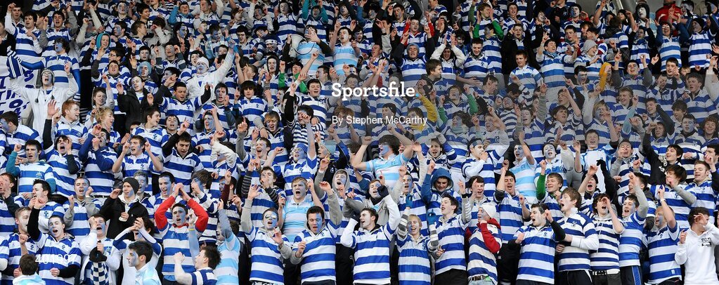 31 January 2010; Blackrock College supporters ahead of the game. Leinster Schools Senior Cup 1st Round, Belvedere College v Blackrock College, Donnybrook Stadium, Donnybrook, Dublin. Picture credit: Stephen McCarthy / SPORTSFILE