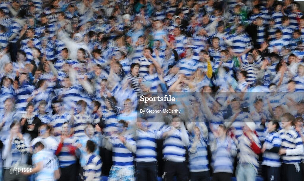 31 January 2010; Blackrock College supporters ahead of the game. Leinster Schools Senior Cup 1st Round, Belvedere College v Blackrock College, Donnybrook Stadium, Donnybrook, Dublin. Picture credit: Stephen McCarthy / SPORTSFILE