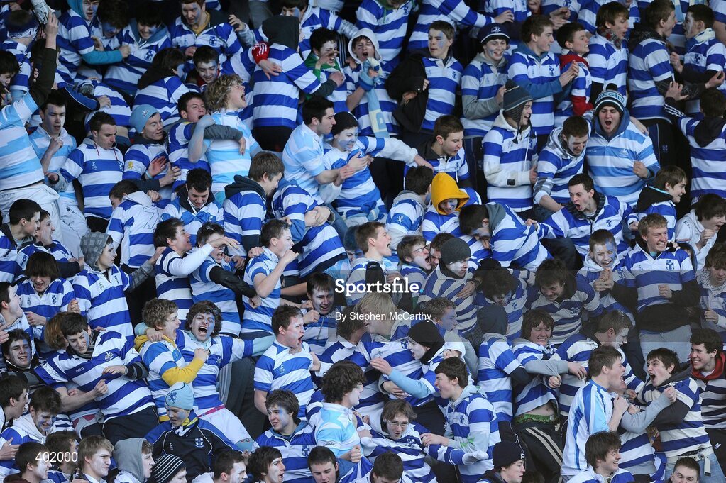 31 January 2010; Blackrock College supporters during the game. Leinster Schools Senior Cup 1st Round, Belvedere College v Blackrock College, Donnybrook Stadium, Donnybrook, Dublin. Picture credit: Stephen McCarthy / SPORTSFILE