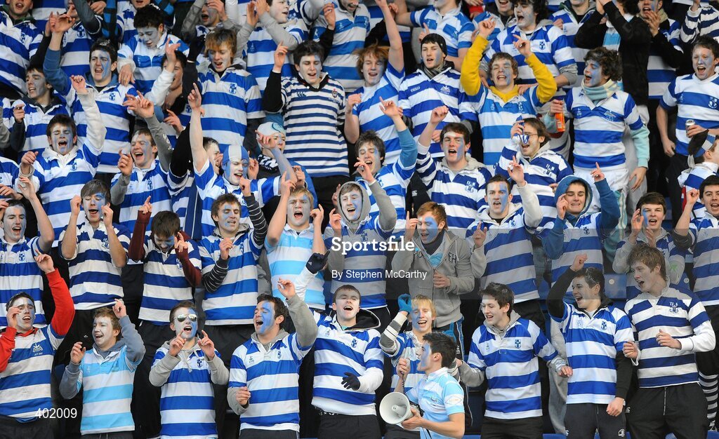 31 January 2010; Blackrock College supporters during the game. Leinster Schools Senior Cup 1st Round, Belvedere College v Blackrock College, Donnybrook Stadium, Donnybrook, Dublin. Picture credit: Stephen McCarthy / SPORTSFILE