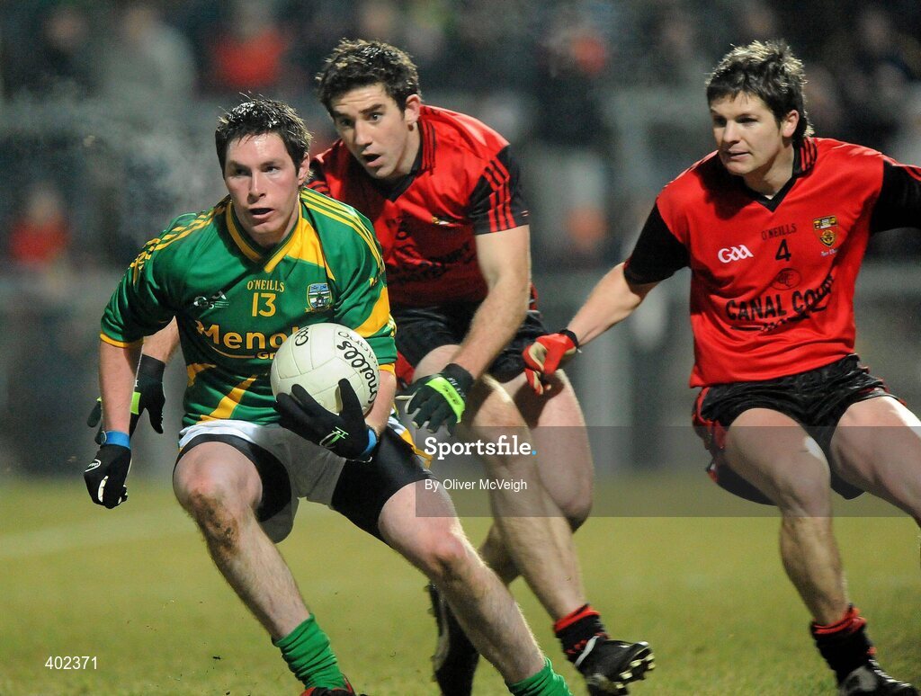 13 February 2010; David Bray, Meath, in action against Kevin McKernan, Down. Allianz National Football League, Division 2, Round 2, Down v Meath, Pairc Esler, Newry, Co. Down. Picture credit: Oliver McVeigh / SPORTSFILE