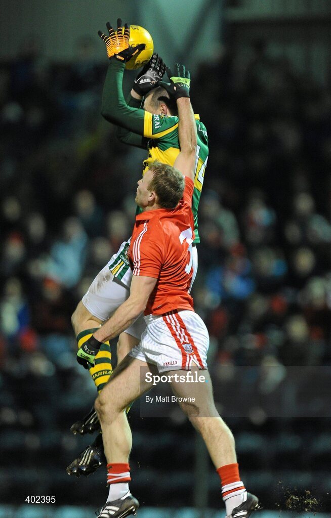13 February 2010; Kieran Donaghy, Kerry, in action against Michael Shields, Cork. Allianz National Football League, Division 1, Round 2, Cork v Kerry, Pairc Ui Rinn, Cork. Picture credit: Matt Browne / SPORTSFILE