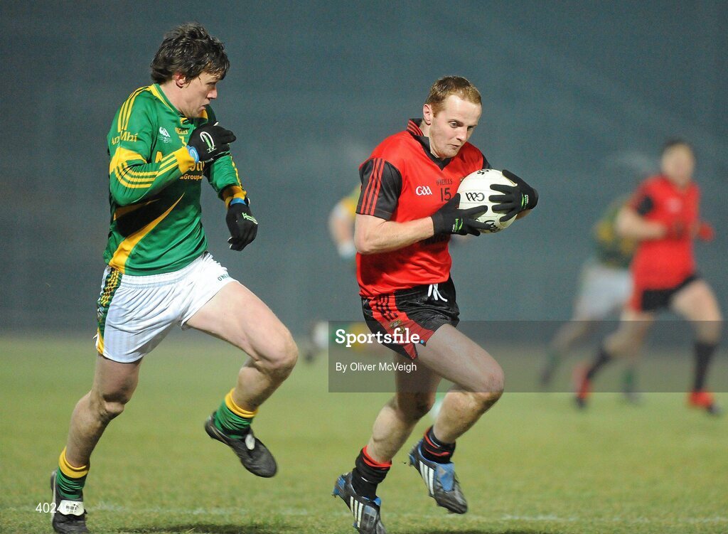 13 February 2010; Benny Coulter, Down, in action against James Macken, Meath. Allianz National Football League, Division 2, Round 2, Down v Meath, Pairc Esler, Newry, Co. Down. Picture credit: Oliver McVeigh / SPORTSFILE
