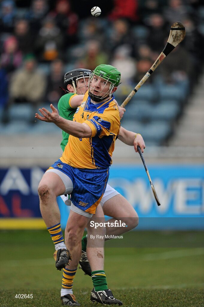 14 February 2010; Joe canning, Portumna, in action against James McKeague, Dunloy Cuchullians. AIB GAA Hurling All-Ireland Senior Club Championship Semi-Final, Portumna v Dunloy Cuchullians, Parnell Park, Dublin. Picture credit: Ray McManus / SPORTSFILE