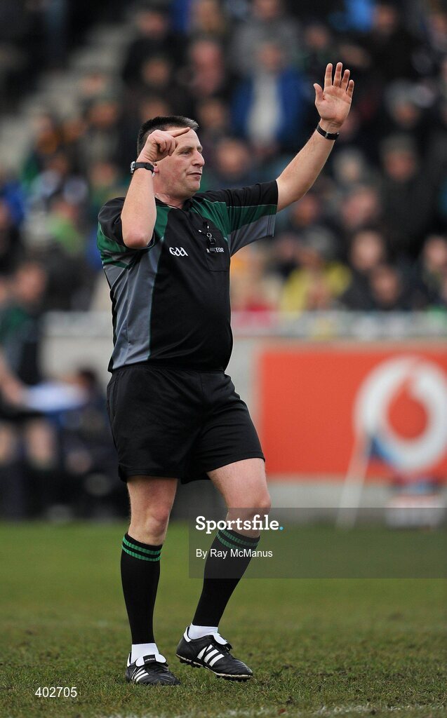 14 February 2010; Referee Brian Gavin, Offaly. AIB GAA Hurling All-Ireland Senior Club Championship Semi-Final, Portumna v Dunloy Cuchullians, Parnell Park, Dublin. Picture credit: Ray McManus / SPORTSFILE