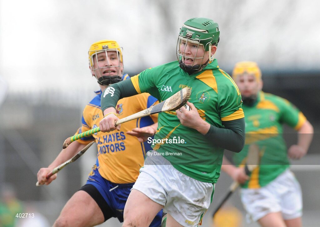 14 February 2010; Kevin McKeague, Dunloy Cuchullians, in action against Kevin Hayes, Portumna. AIB GAA Hurling All-Ireland Senior Club Championship Semi-Final, Portumna v Dunloy Cuchullians, Parnell Park, Dublin. Picture credit: Daire Brennan / SPORTSFILE