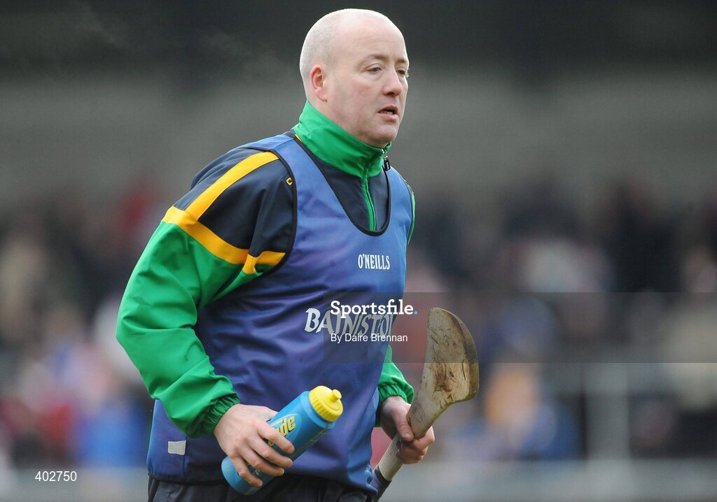 14 February 2010; Dunloy Cuchullians' manager Gary O'Kane during the game. AIB GAA Hurling All-Ireland Senior Club Championship Semi-Final, Portumna v Dunloy Cuchullians, Parnell Park, Dublin. Picture credit: Dáire Brennan / SPORTSFILE