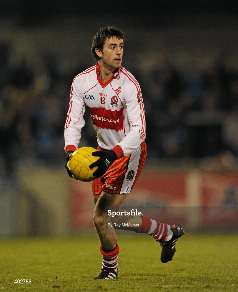 13 February 2010; Mark Craig, Derry. Allianz National Football League, Division 1, Round 2, Dublin v Derry, Parnell Park, Dublin. Picture credit: Ray McManus / SPORTSFILE